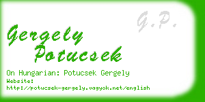 gergely potucsek business card